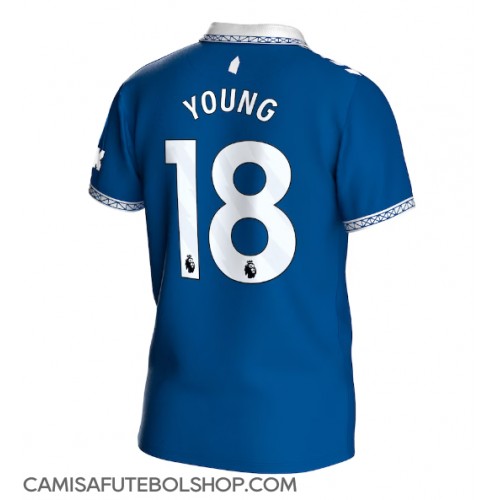 Camisa de time de futebol Everton Ashley Young #18 Replicas 1º Equipamento 2023-24 Manga Curta